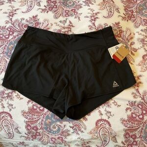 Reebok Women's Athletic Black Shorts slim fit